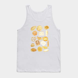 bread collection watercolor painting Tank Top